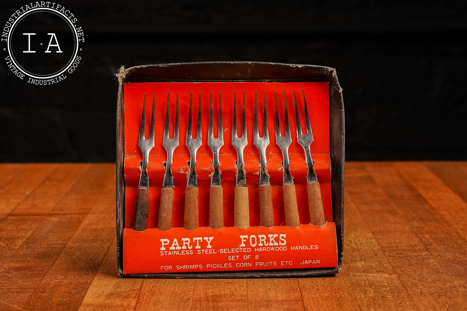 c.1960 Set of 8 Stainless Steel Party Forks