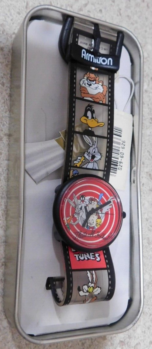 VTG 1989 Looney Tunes Armitron Collectables Thats All Folks Wrist Watch