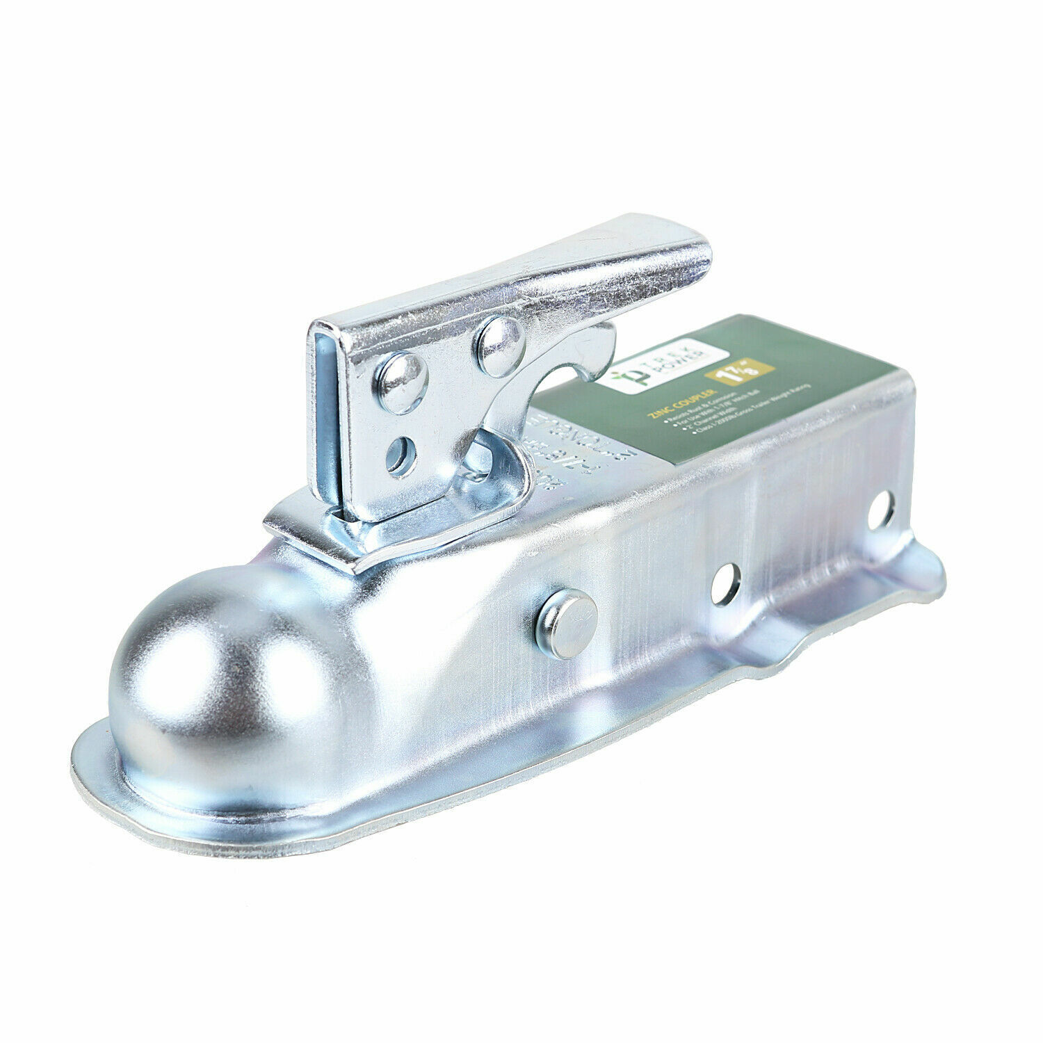 Straight-Tongue Trailer Coupler for 2-Inch Channel Accepts 1-7/8-Inch Hitch Ball