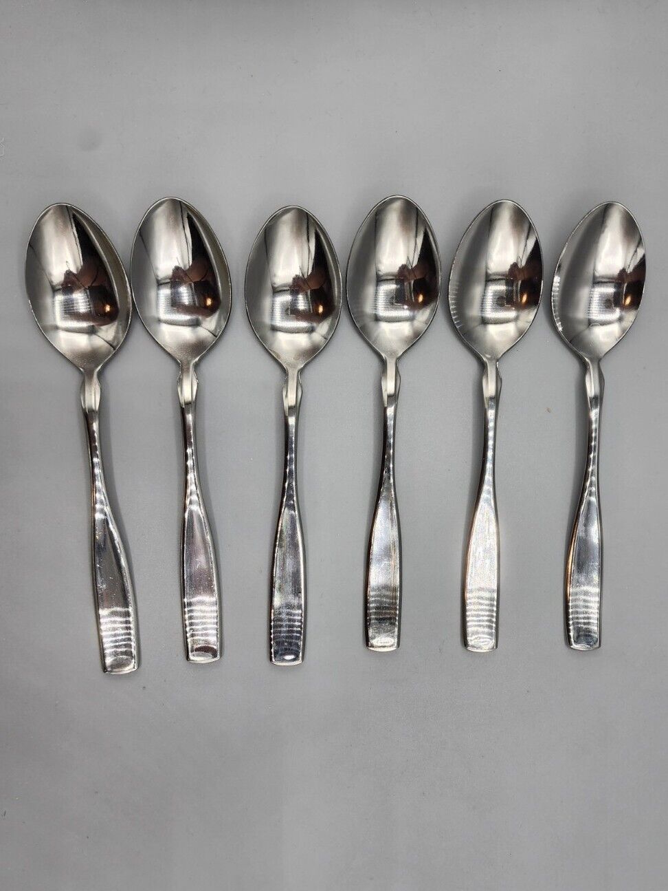 6 Delta Airlines Spoon Lot Stainless Steel Flatware Signed ABCO New Vintage