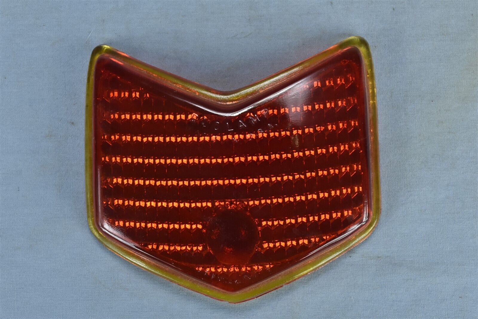 Vintage 1940 FORD COUPE GLASS TAILLIGHT LENS DUO LAMP SIMSONITE RED AMBER #05148