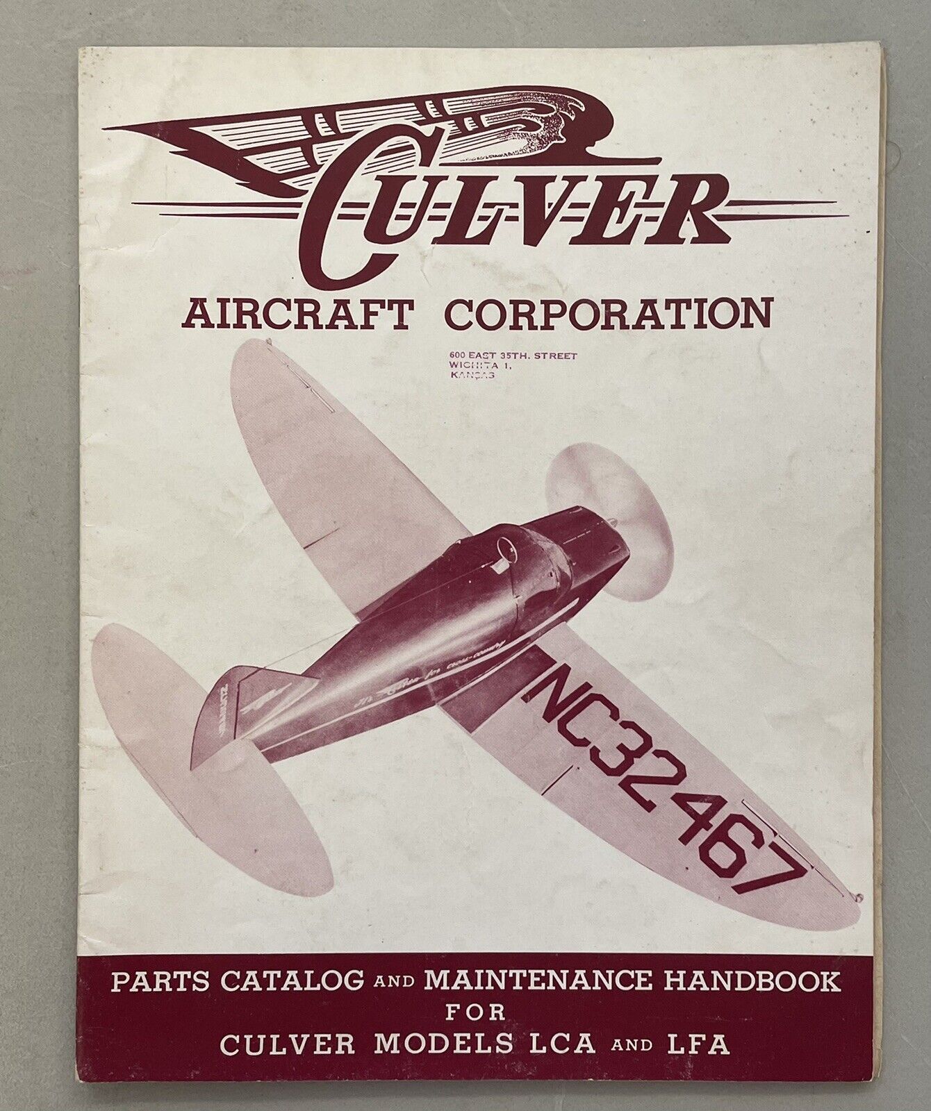 Original 1930s 40s Culver Aircraft Parts Catalog Complete Clean 11” Rare