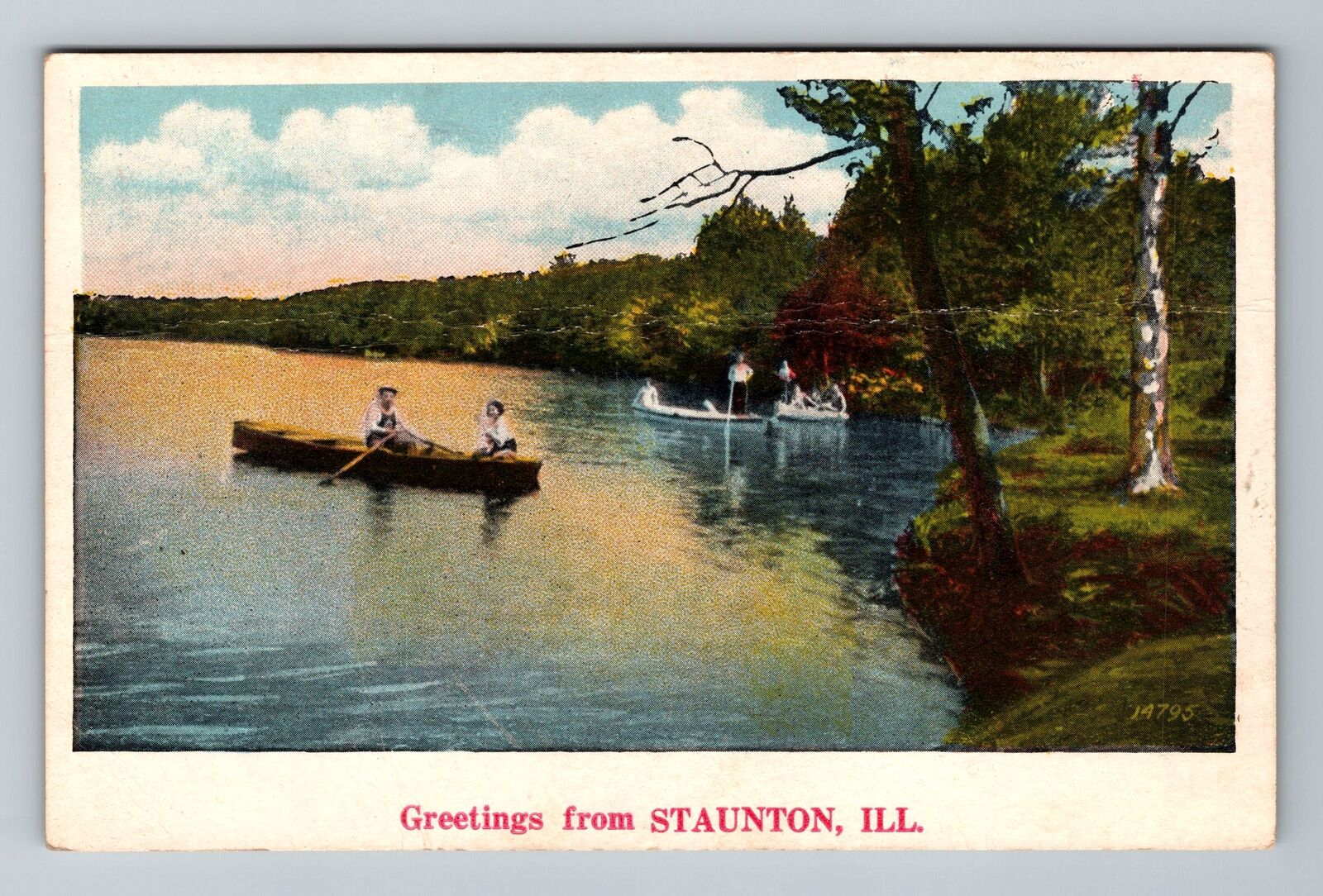 Staunton IL-Illinois, General Greetings, Vintage Postcard