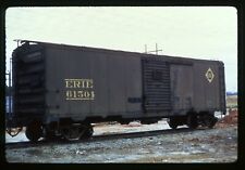 Railroad Slide - Erie #61504 Box Car 1973 Atlanta Georgia Vintage Freight Train picture