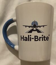 Hali-Brite Airfield Lighting Plane Logo White Coffee Mug 4.5” Aviation Airport picture