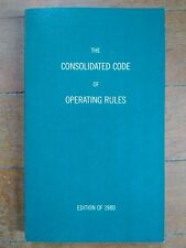 Consolidated Code of Operating Rules, Burlington Northern, 1980, Excellent picture