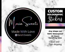 Custom Holographic stickers, silver Holographic vinyl stickers holographic label picture