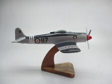 Hawker Sea Fury British Fighter Airplane Desktop Mahogany Wood Model Small New picture