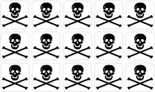 [15x] 1in x 1in Inverse Jolly Roger Flag Pirate Stickers Decals Sticker Decal picture