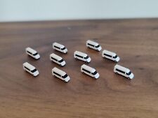 10x White AIRPORT CREW MINIBUSES/VANS Aircraft Vehicles Models 1:400 Scale picture