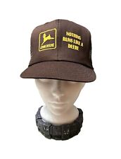 John Deer Nothing Runs Like A Deer Mesh Back Adjustable Hat Brown And Yellow picture