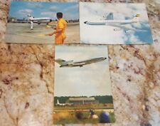 3 VINTAGE Airport LUFTHANSA Aviation Airline POSTCARDS ( Rare )  picture