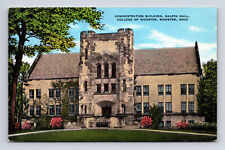 c1953 College of Wooster Galpin Hall Admin Building Wooster Ohio OH Postcard picture