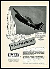 1941 GRUMMAN Mid Wing Pursuit Military Plane R.A.F.  U.S. Navy Timken Photo AD picture