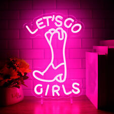 Let's Go Girls Neon Sign USB Powered for Girl's Room Beer Bar Party Wall Decor picture