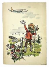 Postcard Austrian Airlines Art Atelier Koszler Boy Shepherd Waving at Plane picture