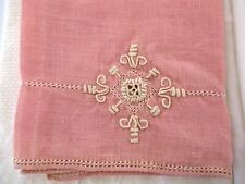 Napkin Handmade Vintage Pink Cutwork Embrodered picture