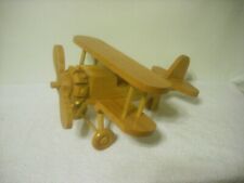 Wood Biplane with wheels picture