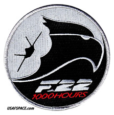USAF LOCKHEED F-22 RAPTOR - 1000 HOURS- ORIGINAL AIR FORCE VEL PATCH picture