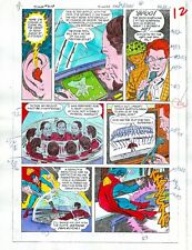 Original 1985 Superman 409 page 12 DC Comics color guide art colorist's artwork picture