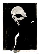 MARVEL COMICS AVENGERS NICK FURY INK WASH BY KERON GRANT picture