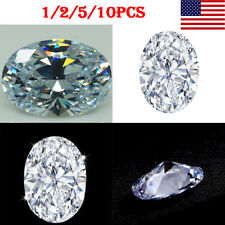 5x WHITE 56.58ct 15*20mm Unheated VVS Sapphire Oval Cut AAAA+ Loose Gemstone US picture