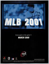 989 Sports MLB 2001 Playstation PS1 Game Promo March, 2000 Full Page Print Ad picture