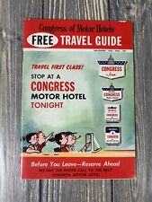 Vintage November 1960 May 1961 Congress Of Motor Hotel Travel Guide picture