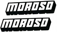 Moroso Racing Decal Stickers Set of 2  Black White Vinyl 7 Inches Long Size picture