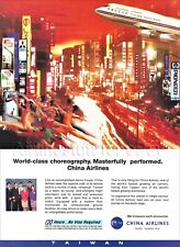 1994 CHINA AIRLINES Boeing 747-400 Pilot Stewardess ad airways advert TAIWAN ROC picture