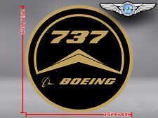 OLD VINTAGE STYLE ROUND BOEING B 737 B737 LOGO DECAL / STICKER picture