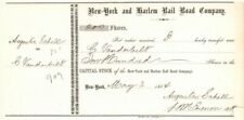 1860's New York and Harlem RR issued to Commodore Cornelius Vanderbilt - Transfe picture