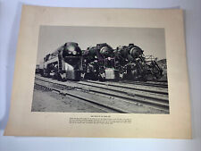 N&W Giants of the Steam Age 12 x 16 B&W Lithograph picture
