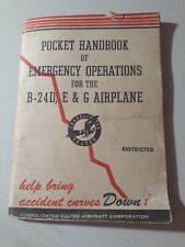 B-24D,E,G Aircraft Pocket Handbook Of Emergency Operations picture