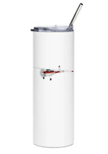Cessna 180 Stainless Steel Water Tumbler with straw - 20oz. picture