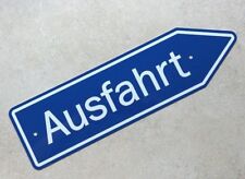 AUSFAHRT SIGN - German Autobahn Exit Marker - Aluminum -   /    picture