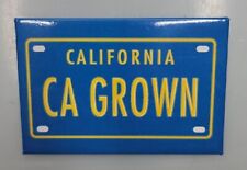 Vtg California License Plate Button Pin: CA Grown picture