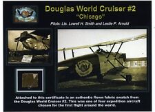 Douglas World Cruiser Genuine Piece of Original Fabric on a Gorgeous Certificate picture