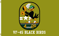 USN VF-45 Black Birds Fleet Adversary 3x5 ft Single-Sided Flag Banner picture