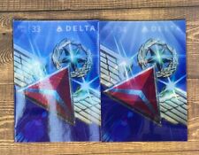 Delta Air Lines Boeing 747 And 757 2015 Holographic #33 And #34 Cards picture