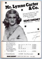 1979 RENO SWEENEY NIGHTCLUB NYC LYNNE CARTER CO FEMALE IMPERSONATOR POSTCARD picture
