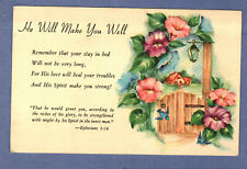 Postcard Religious He Will Make You Well - Get Well Card Ephesians 3:16 picture