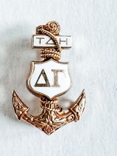 Delta Gamma Sorority Pin 10k Gold 1958 Badge Detailed filigree anchor 5/8ths