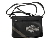 Genuine Harley Davidson Black Leather Shoulder Purse Bag picture