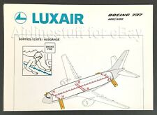 1993+ LUXAIR Boeing 737-400/500 SAFETY CARD (Version 2) airlines LUXEMBOURG picture