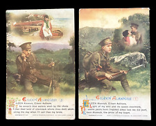 EILEEN ALANNAH Ireland WWI 2 Vintage Postcard Unposted Made in England #1, #3 picture