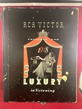 RCA VICTOR PRESENTS FOR 1938 CATALOG LUXURY IN LISTENING HARD COVER 48 PAGES picture