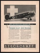 1940 BEECHCRAFT Twin Engine Aircraft Plane Vintage Aviation AD picture