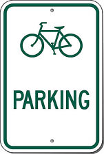 12x18 Bicycle Parking Symbol 3M Engineer Grade Prismatic Reflective Alumn. Sign picture