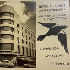 Postcard Venezuela Caracas Hotel El Conde AVENSA Vtg Cars AGFA RPPC 1953 picture
